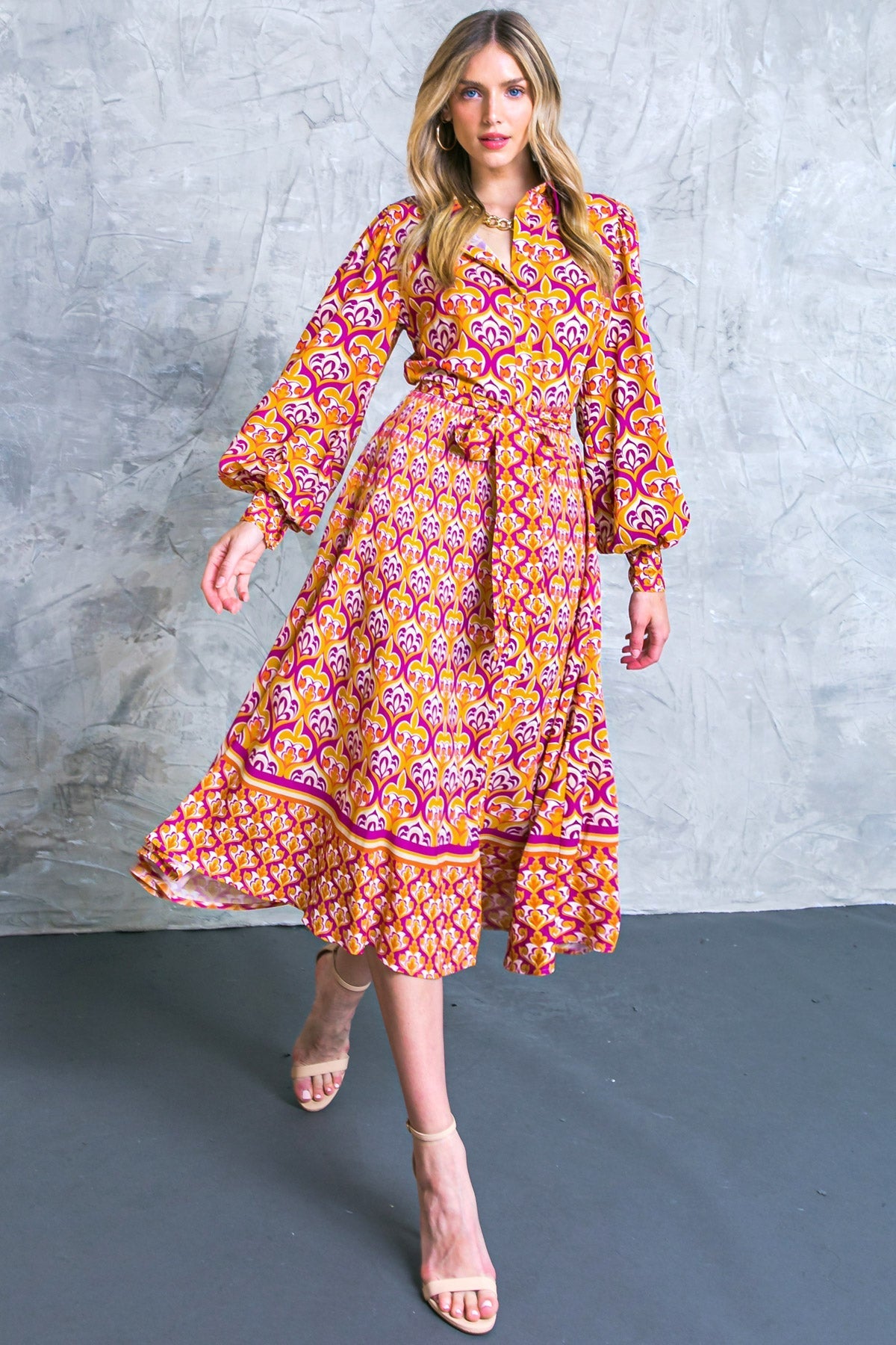 LIFETIME CELEBRATIONS WOVEN SHIRT DRESS Flying Tomato